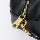 Chloe Eden Shoulder Bag Leather Black Gold Auth hk4249A-14
