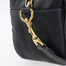 Chloe Eden Shoulder Bag Leather Black Gold Auth hk4249A-15