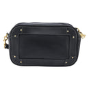 Chloe Eden Shoulder Bag Leather Black Gold Auth hk4249A-3
