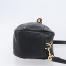 Chloe Eden Shoulder Bag Leather Black Gold Auth hk4249A-4