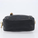 Chloe Eden Shoulder Bag Leather Black Gold Auth hk4249A-9