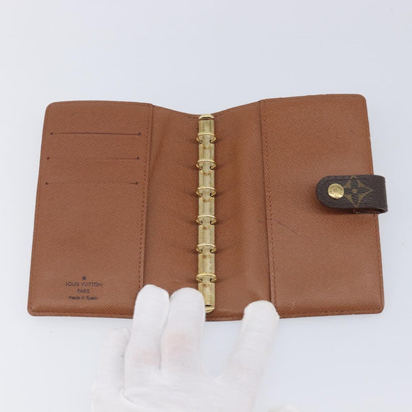 LOUIS VUITTON Monogram Agenda PM Day Planner Cover R20005 LV Auth hk4250
