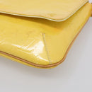 LOUIS VUITTON Vernis Thompson Street Bag Lime Yellow M91071 LV Auth hk4251-10