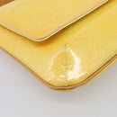 LOUIS VUITTON Vernis Thompson Street Bag Lime Yellow M91071 LV Auth hk4251-11