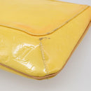 LOUIS VUITTON Vernis Thompson Street Bag Lime Yellow M91071 LV Auth hk4251-12