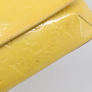 LOUIS VUITTON Vernis Thompson Street Bag Lime Yellow M91071 LV Auth hk4251-14