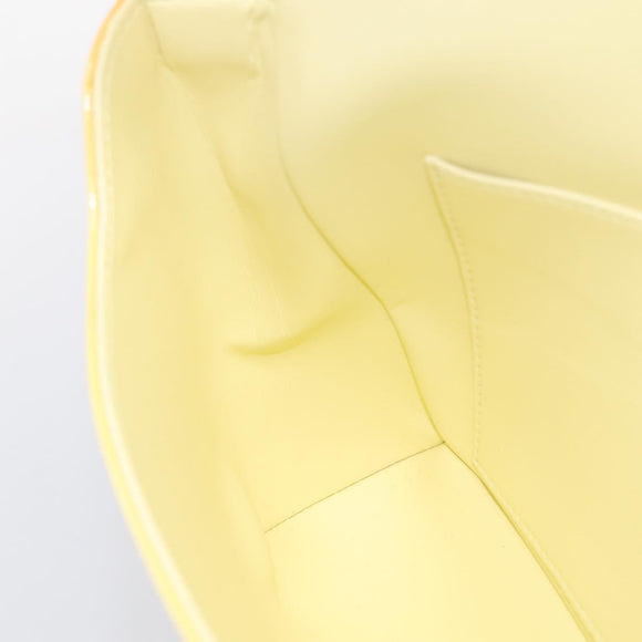 LOUIS VUITTON Vernis Thompson Street Bag Lime Yellow M91071 LV Auth hk4251