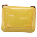 LOUIS VUITTON Vernis Thompson Street Bag Lime Yellow M91071 LV Auth hk4251-3