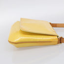 LOUIS VUITTON Vernis Thompson Street Bag Lime Yellow M91071 LV Auth hk4251-5