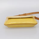 LOUIS VUITTON Vernis Thompson Street Bag Lime Yellow M91071 LV Auth hk4251-9
