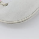 FENDI Mamma Baguette Shoulder Bag Cotton Jersey Light Blue Silver Auth hk4252A-11