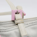 FENDI Mamma Baguette Shoulder Bag Cotton Jersey Light Blue Silver Auth hk4252A-15