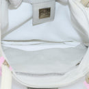 FENDI Mamma Baguette Shoulder Bag Cotton Jersey Light Blue Silver Auth hk4252A-19