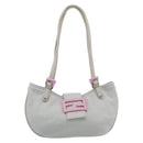 FENDI Mamma Baguette Shoulder Bag Cotton Jersey Light Blue Silver Auth hk4252A-2