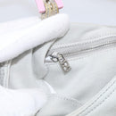 FENDI Mamma Baguette Shoulder Bag Cotton Jersey Light Blue Silver Auth hk4252A-22