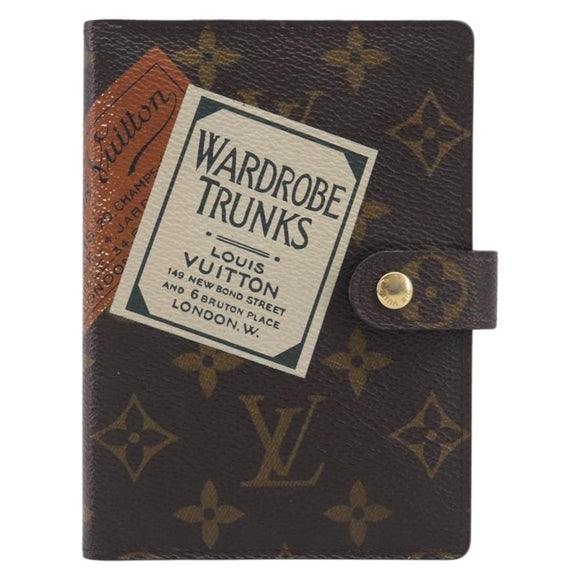 LOUIS VUITTON Trunk Label Agenda PM Day Planner Cover R21067 LV Auth hk4256