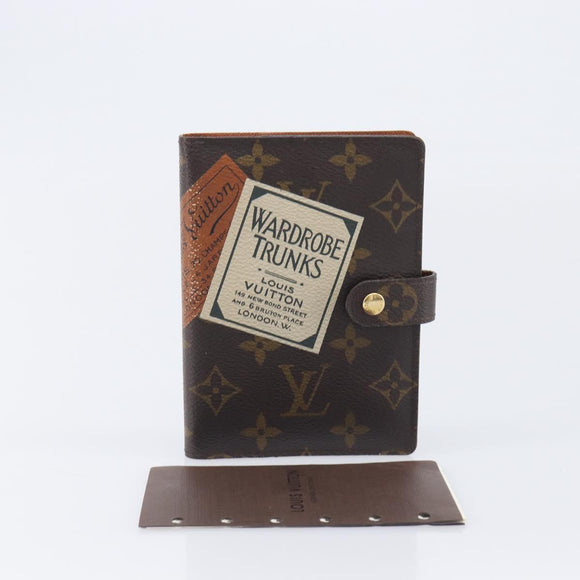 LOUIS VUITTON Trunk Label Agenda PM Day Planner Cover R21067 LV Auth hk4256