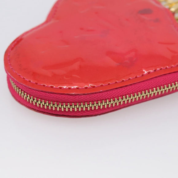 LOUIS VUITTON Porte Monnaie Coeur Coin Purse Rose Pop M93657 LV Auth hk4258V