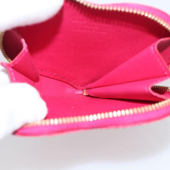 LOUIS VUITTON Porte Monnaie Coeur Coin Purse Rose Pop M93657 LV Auth hk4258V