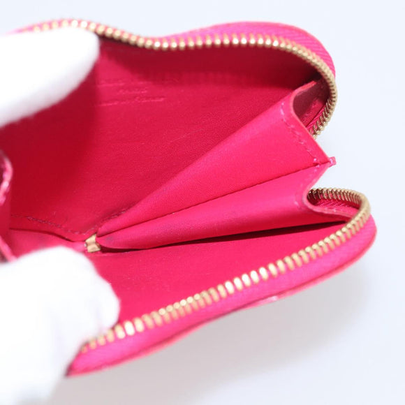 LOUIS VUITTON Porte Monnaie Coeur Coin Purse Rose Pop M93657 LV Auth hk4258V