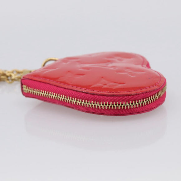 LOUIS VUITTON Porte Monnaie Coeur Coin Purse Rose Pop M93657 LV Auth hk4258V