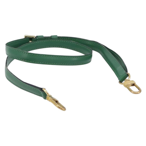 LOUIS VUITTON Adjustable Shoulder Strap Leather 39.8-46.9 Green LV Auth hk4260