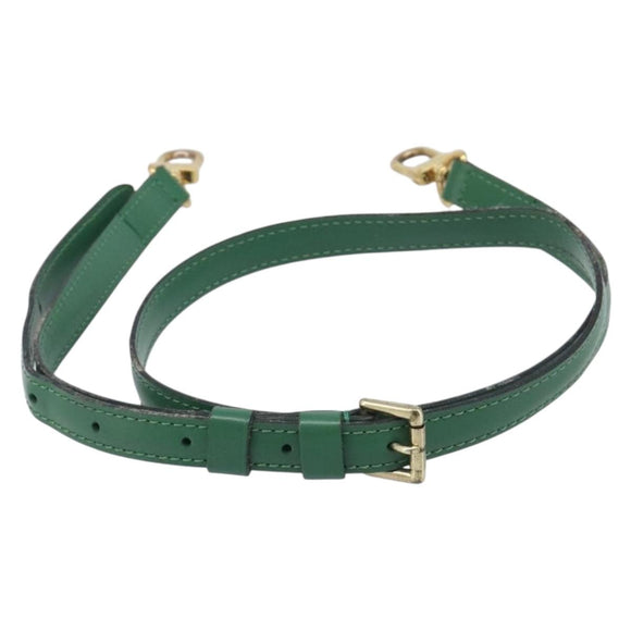 LOUIS VUITTON Adjustable Shoulder Strap Leather 39.8-46.9 Green LV Auth hk4260