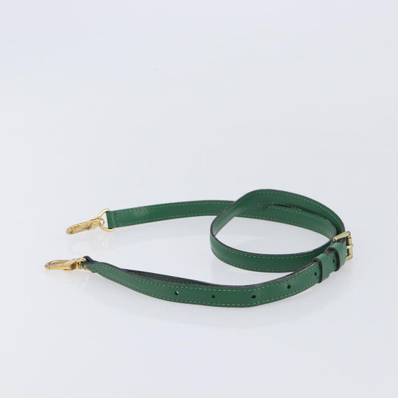 LOUIS VUITTON Adjustable Shoulder Strap Leather 39.8-46.9 Green LV Auth hk4260