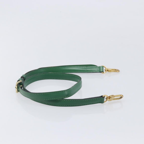 LOUIS VUITTON Adjustable Shoulder Strap Leather 39.8-46.9 Green LV Auth hk4260