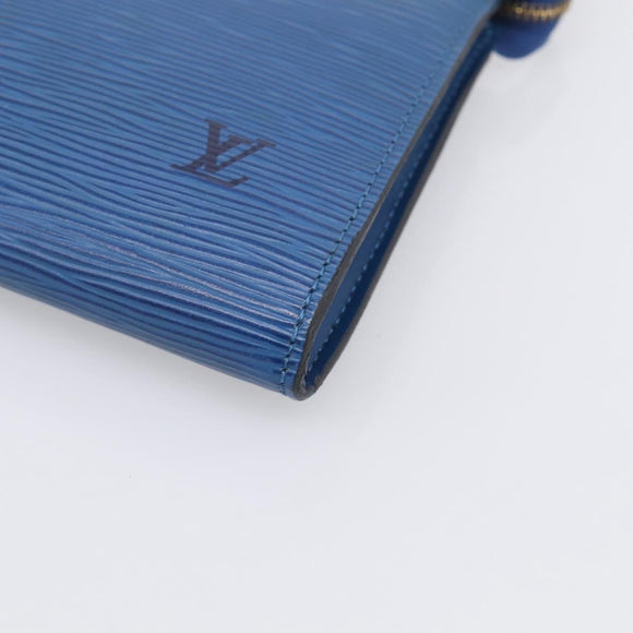 LOUIS VUITTON Epi Pochette Accessoires Pouch Blue M52985 LV Auth hk4262