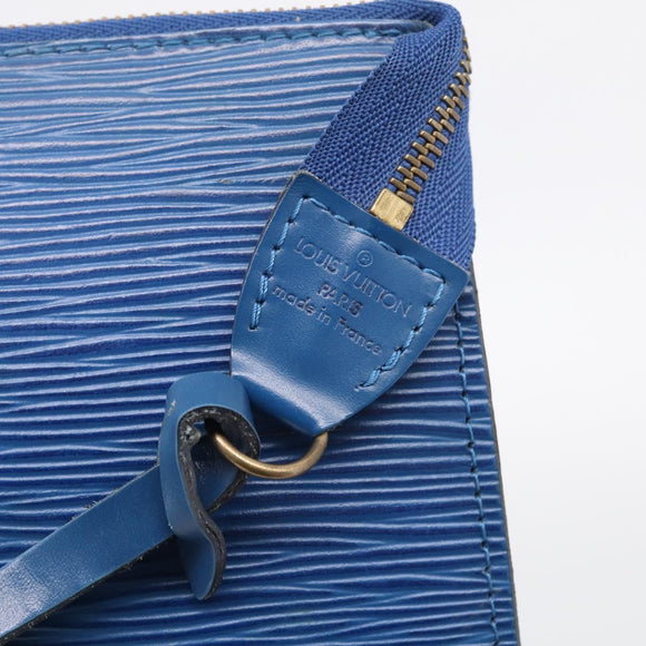 LOUIS VUITTON Epi Pochette Accessoires Pouch Blue M52985 LV Auth hk4262