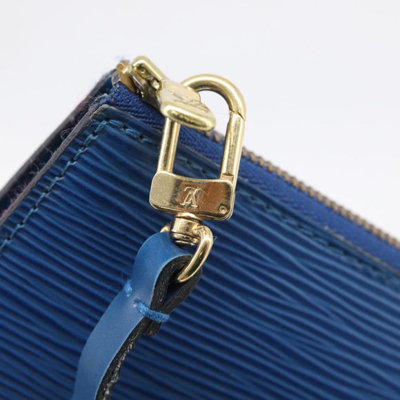 LOUIS VUITTON Epi Pochette Accessoires Pouch Blue M52985 LV Auth hk4262