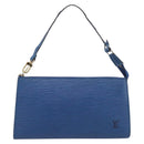 LOUIS VUITTON Epi Pochette Accessoires Pouch Blue M52985 LV Auth hk4262-2