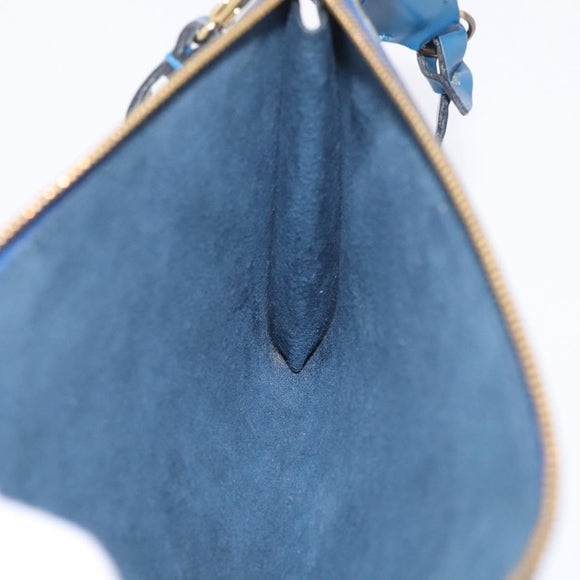 LOUIS VUITTON Epi Pochette Accessoires Pouch Blue M52985 LV Auth hk4262