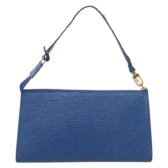 LOUIS VUITTON Epi Pochette Accessoires Pouch Blue M52985 LV Auth hk4262