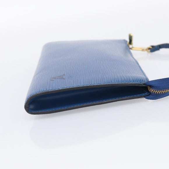 LOUIS VUITTON Epi Pochette Accessoires Pouch Blue M52985 LV Auth hk4262