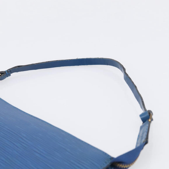 LOUIS VUITTON Epi Pochette Accessoires Pouch Blue M52985 LV Auth hk4262