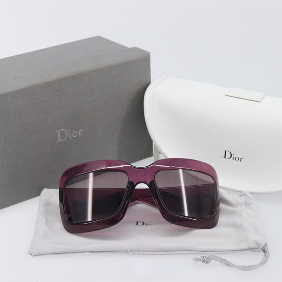Christian Dior Sunglasses Plastic Purple Silver Auth hk4263A