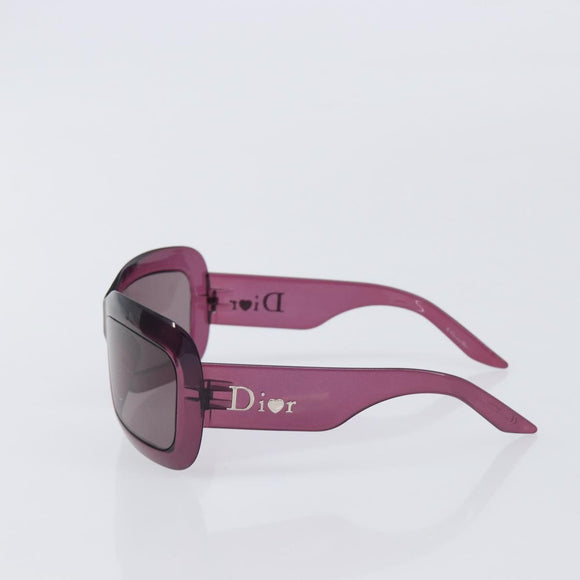 Christian Dior Sunglasses Plastic Purple Silver Auth hk4263A