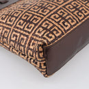GIVENCHY Tote Bag Leather Brown Gold Auth hk4264-11
