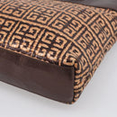 GIVENCHY Tote Bag Leather Brown Gold Auth hk4264-12