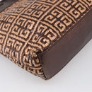 GIVENCHY Tote Bag Leather Brown Gold Auth hk4264-13