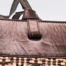 GIVENCHY Tote Bag Leather Brown Gold Auth hk4264-14