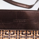 GIVENCHY Tote Bag Leather Brown Gold Auth hk4264-15