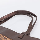GIVENCHY Tote Bag Leather Brown Gold Auth hk4264-8