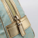 GUCCI GG Canvas Hand Bag Light Blue Gold 000 0852 Auth hk4266-14