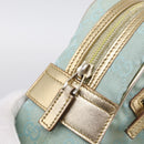 GUCCI GG Canvas Hand Bag Light Blue Gold 000 0852 Auth hk4266-17