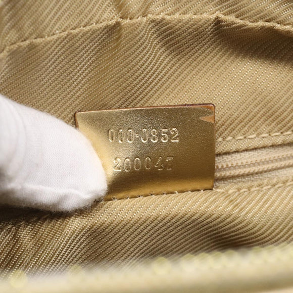 GUCCI GG Canvas Hand Bag Light Blue Gold 000 0852 Auth hk4266