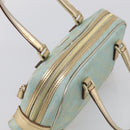 GUCCI GG Canvas Hand Bag Light Blue Gold 000 0852 Auth hk4266-6