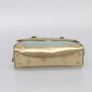 GUCCI GG Canvas Hand Bag Light Blue Gold 000 0852 Auth hk4266-9